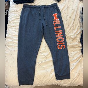 University of Illinois Navy Sweatpant Joggers Brand New Unisex XL